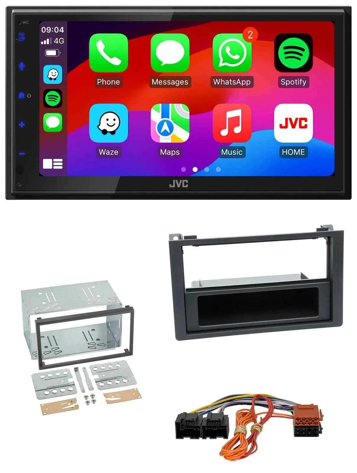 JVC Bluetooth 2DIN MP3 DAB USB Autoradio für Saab 9.3 Ys3F 2007-2012