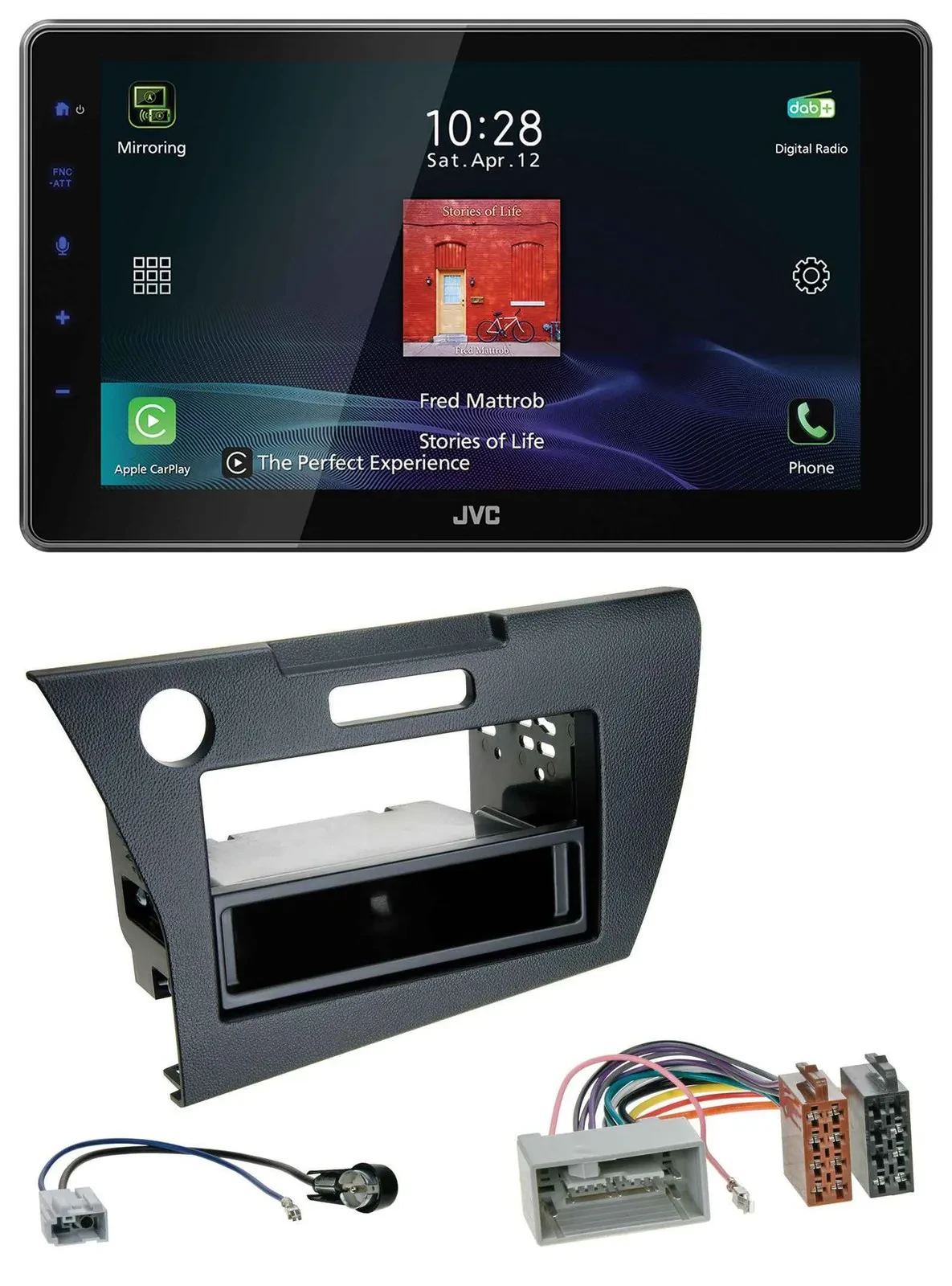 JVC DAB MP3 Bluetooth USB Autoradio für Honda CR-Z (ZF1, ab 2010)