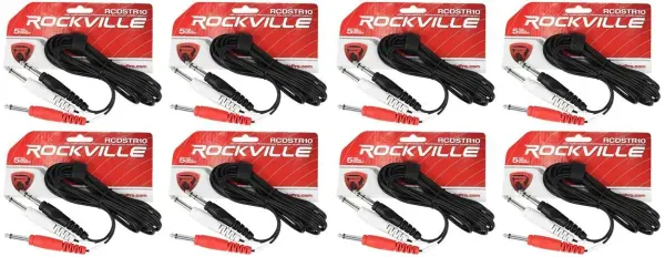 Коммутационный кабель Rockville RCDSTR10B Black 3 м (8 штук)