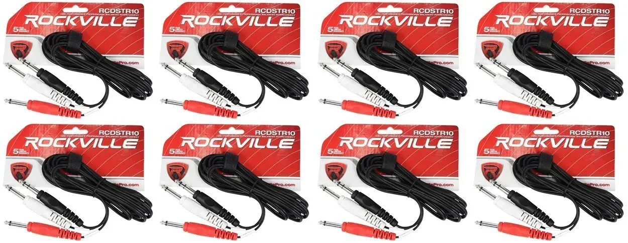 Коммутационный кабель Rockville RCDSTR10B Black 3 м (8 штук)
