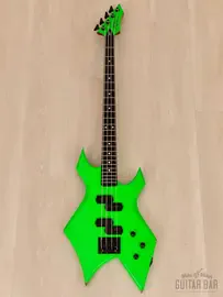 Бас-гитара B.C.Rich NJ Series II Warlock Bass PP Fluorescent Green w/gigbag Japan 1989