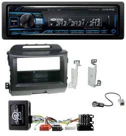 Alpine USB Bluetooth DAB Lenkrad Autoradio für Kia Sportage 3 Navi 10-15 schwarz