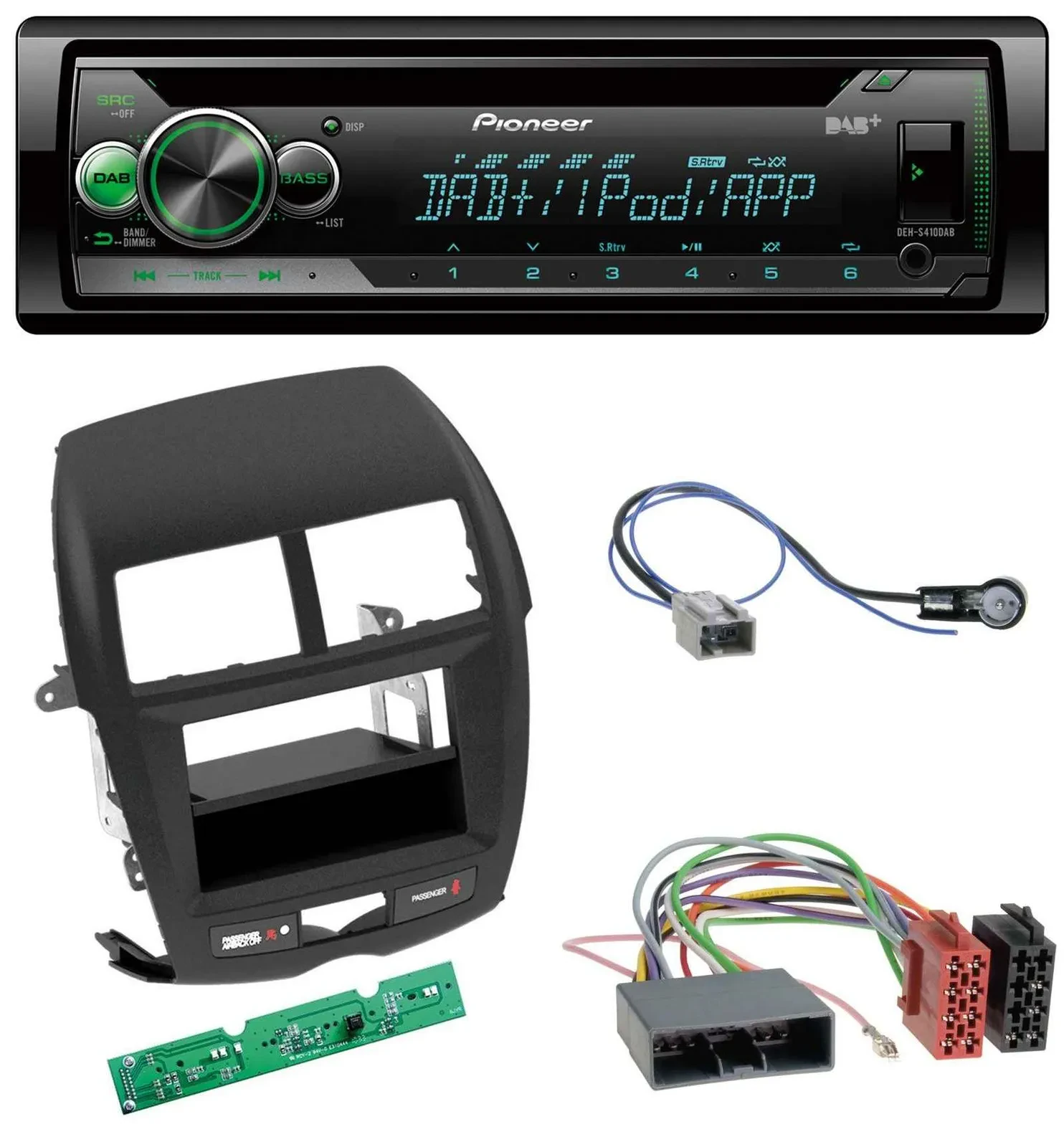 Автомагнитола Pioneer USB MP3 DAB AUX CD для Mitsubishi ASX (2010–2014)
