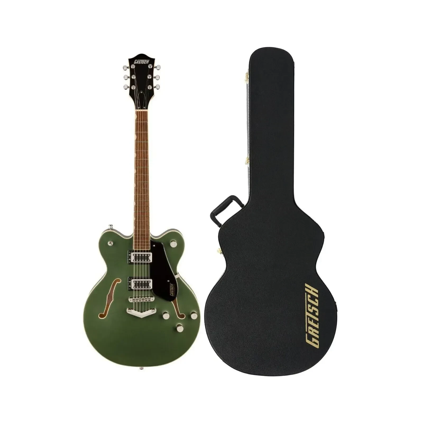 Gretsch G5622 Electromatic Electric Guitar Olive Metallic with Hard Shell Case