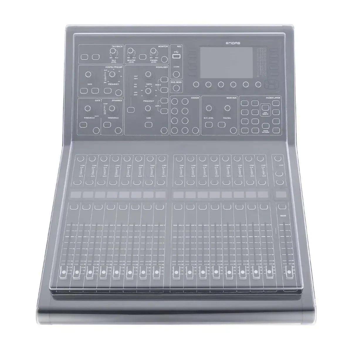 Защитная крышка для музыкального оборудования Decksaver Midas M32R & M32R Clear