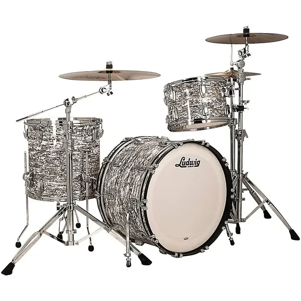 Ударная установка акустическая Ludwig Classic Maple 3-Piece Fab Shell Pack w/22 in. Bass Drum - White Abalone