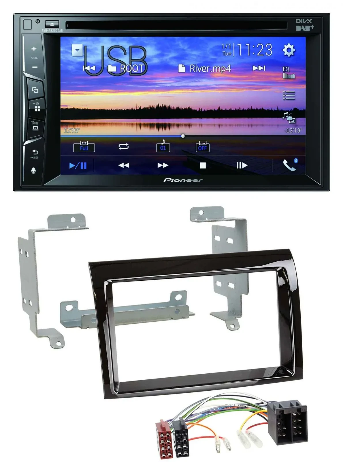 Автомагнитола Pioneer 2-DIN Bluetooth USB DVD DAB MP3 для Peugeot Boxer/Citroen Jumper