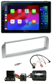 Автомагнитола Pioneer для Alfa 147/GT Bluetooth, DAB, USB, серебристо-серая