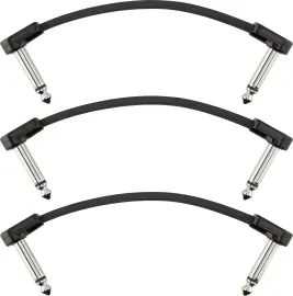 FENDER Blockchain 4" Patch Cable, 3-Pack, Angle/Angle