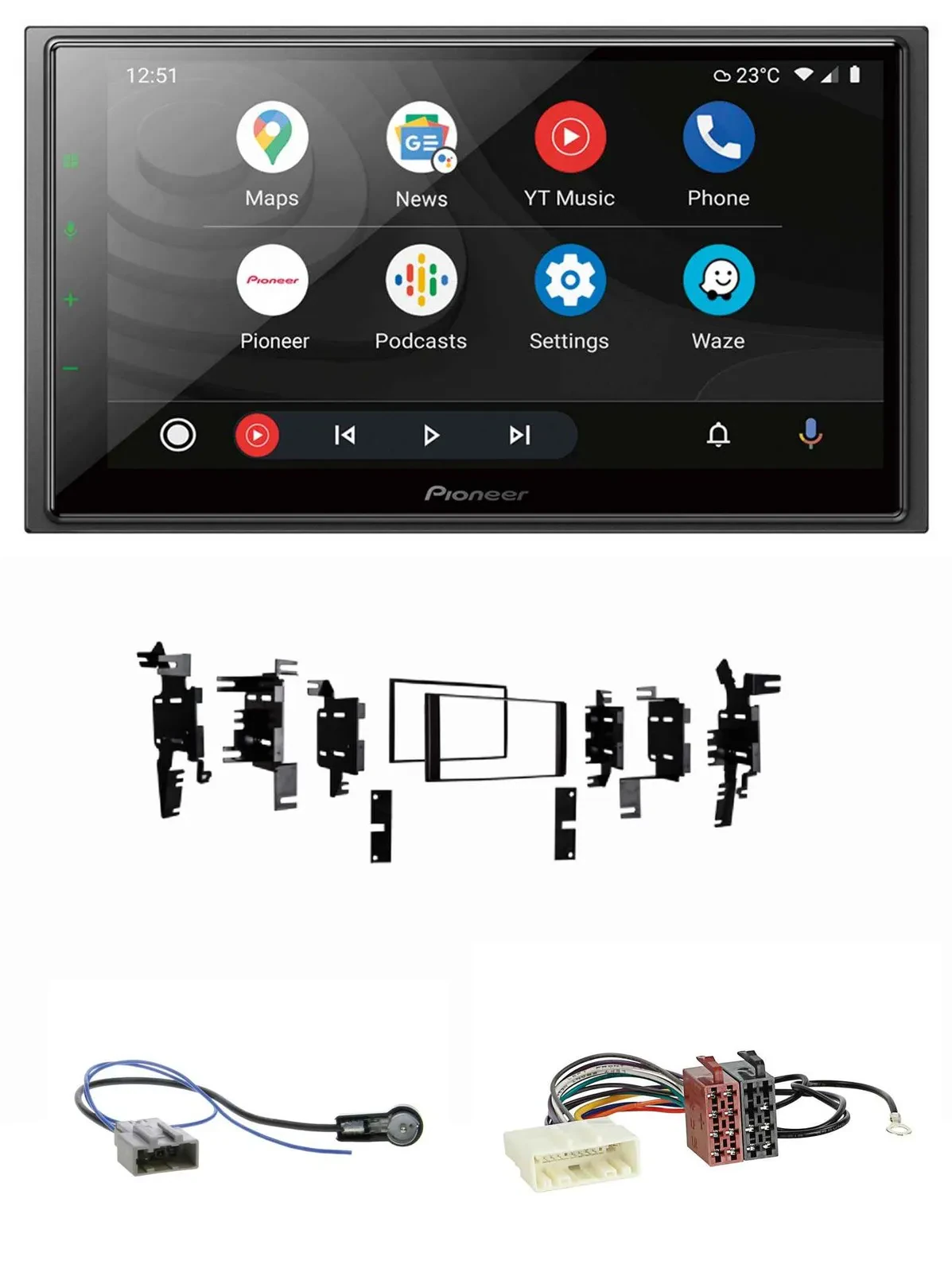 Pioneer USB 2DIN DAB MP3 Bluetooth Autoradio für Nissan Tiida Versa C11 2007-201