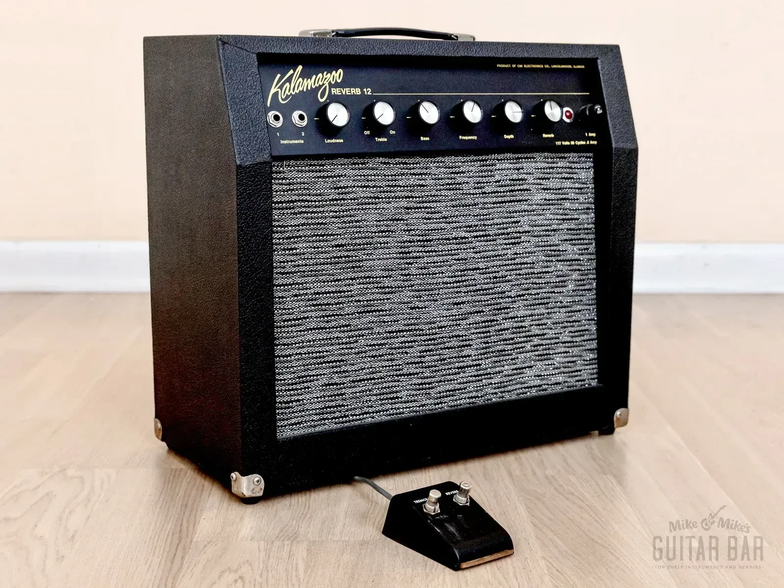 1966 Kalamazoo Reverb 12 Vintage 1x10 Tube Amp, Collector-Grade w/ Cover