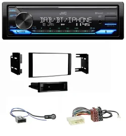 JVC Bluetooth DAB USB MP3 Autoradio für Nissan Micra 2013-2017 schwarz matt