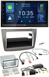 JVC DAB Bluetooth Lenkrad USB 2DIN Autoradio für Alfa Romeo Mito silber 14-18 In