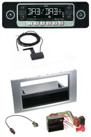 Автомагнитола Dietz DAB, Bluetooth, USB, MP3 для Ford Fiesta/Focus (2004–2008) серебристая