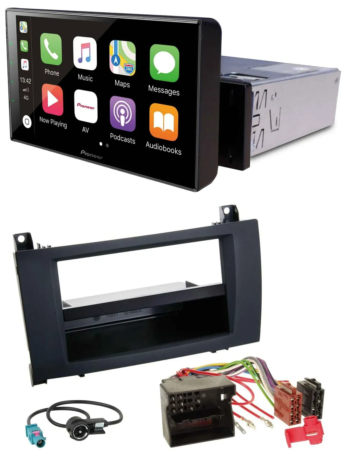 Pioneer Bluetooth MP3 DAB USB Autoradio für Mercedes SLK (R171, 2004-2011)