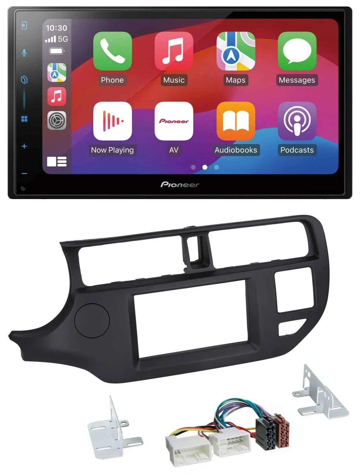Pioneer DAB USB MP3 Bluetooth 2DIN Autoradio für Kia Rio 11-14 UB schwarz