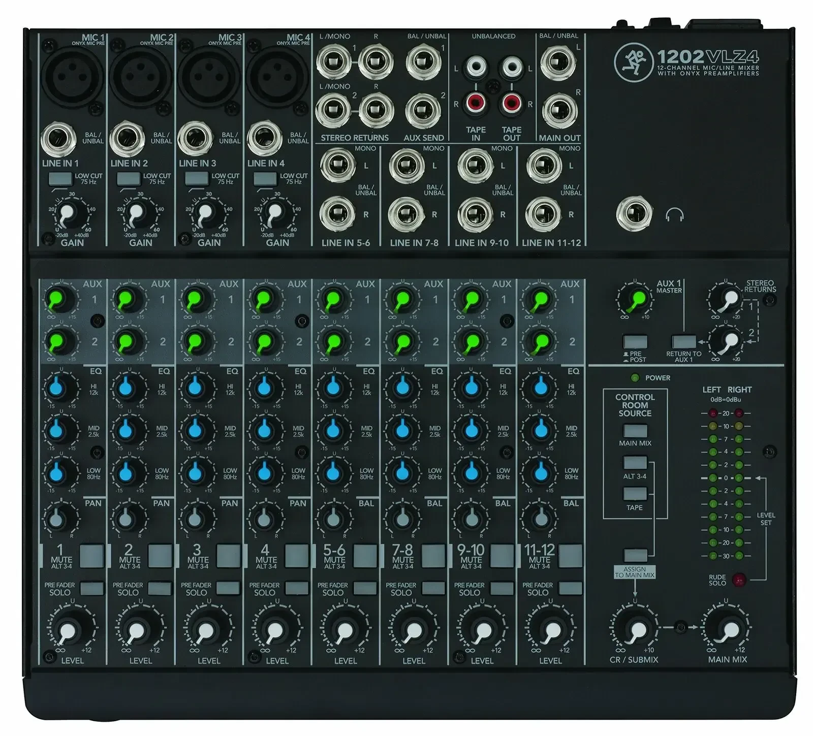 Аналоговый микшер Mackie 1202VLZ4 12-channel Compact Mixer