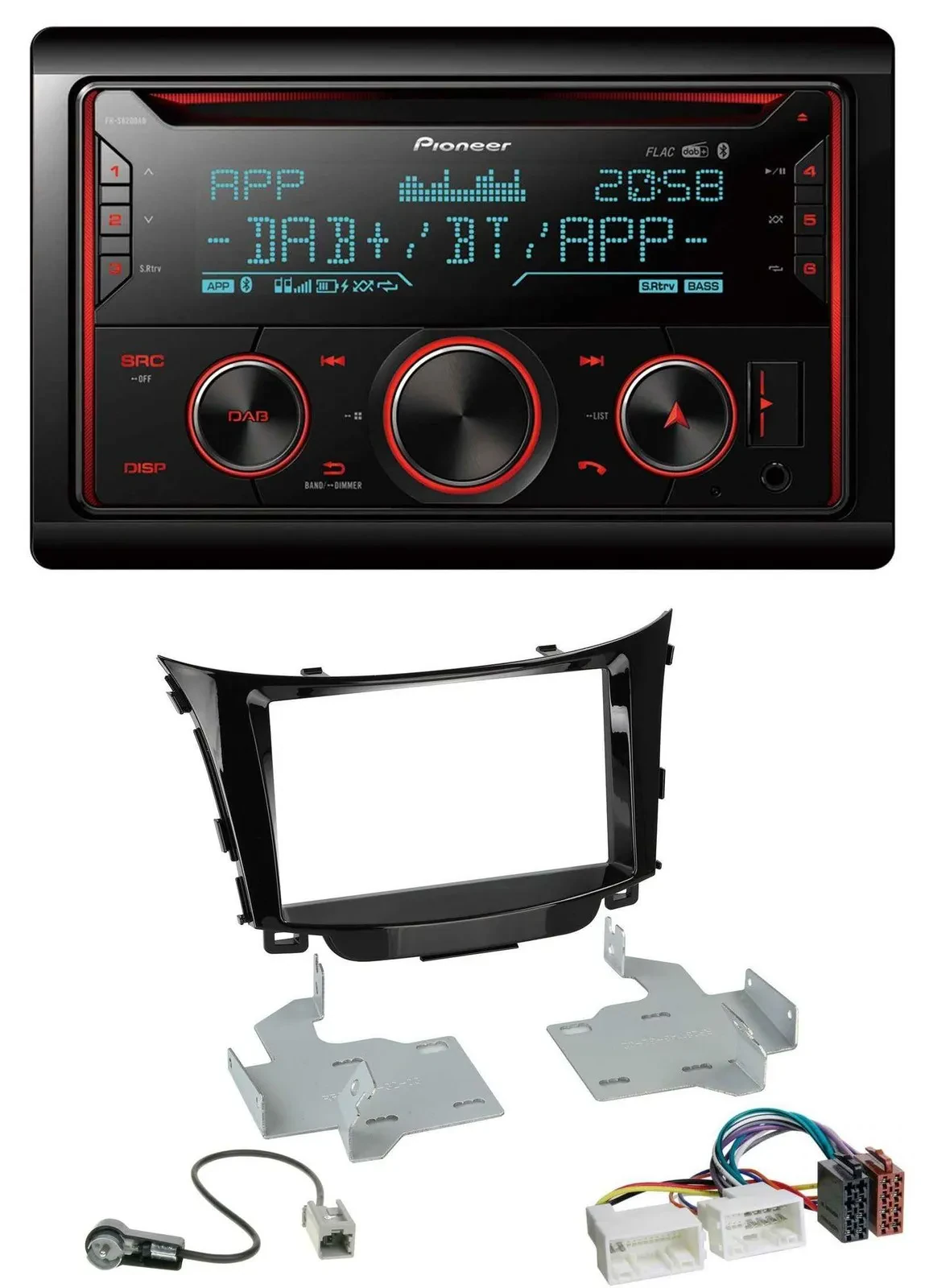 Автомагнитола для Hyundai i30 Pioneer 2 DIN DAB CD Bluetooth USB MP3