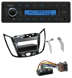 VDO AUX 1DIN MP3 USB Autoradio für Ford C-Max Kuga Klavierlack schwarz