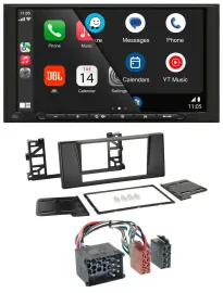 JBL USB 2DIN MP3 Bluetooth AUX Autoradio für BMW 5er (E39) X5 Rundpin