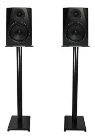 Pair Rockville APM6B 6.5" 350W Powered USB Studio Monitor Speakers+37" Stands