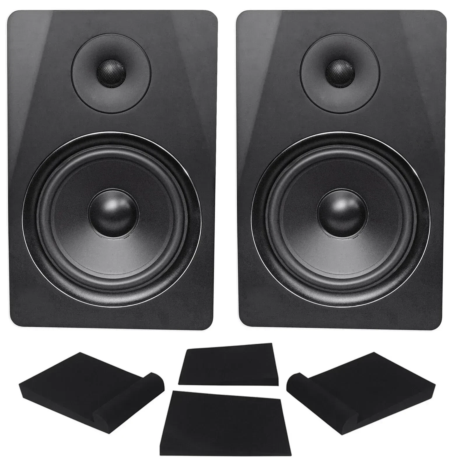 Активный студийный монитор Rockville DPM8B Black с аксессуарами (пара)
