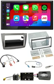 Автомагнитола для Alfa Romeo Mito 2014–2018 JVC 2DIN, DAB, Bluetooth, USB, серебристая