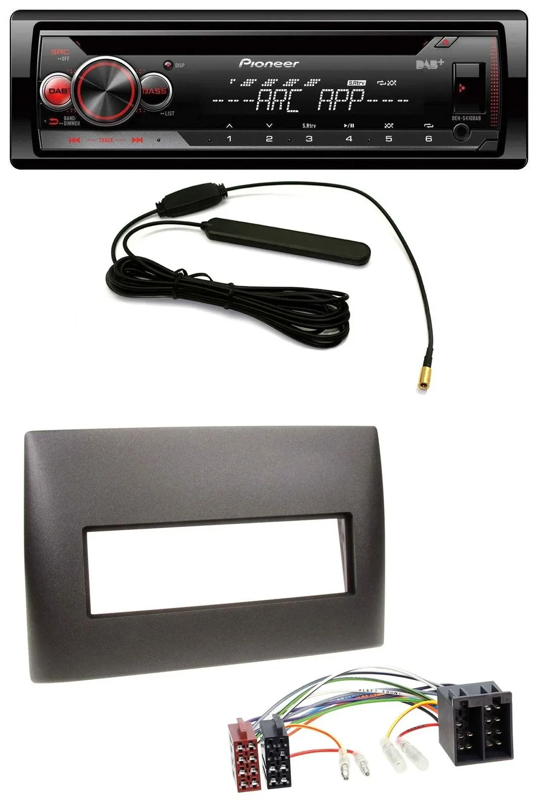 Pioneer CD USB AUX DAB MP3 Autoradio für Fiat Stilo (192, 2001-2008)