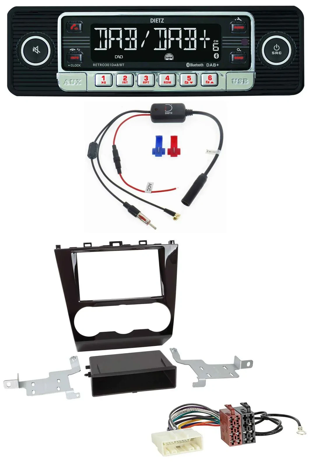 Dietz MP3 DAB Bluetooth USB Autoradio für Subaru Forester SJ Facelift ab 15