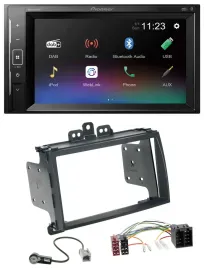Pioneer DAB MP3 2DIN Bluetooth USB Autoradio für Hyundai i20 09-12 schwarz