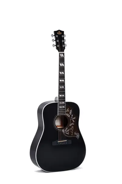 Электроакустическая гитара Sigma Guitars DM-SG5-BK Dreadnought Polished Gloss Black
