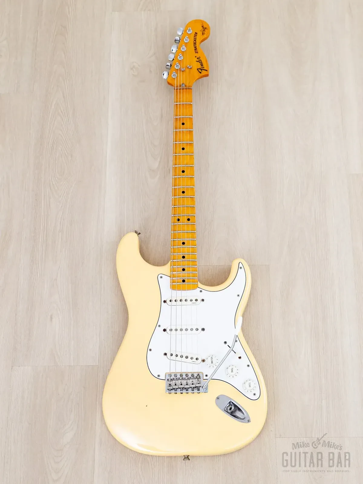 Электрогитара Fender Yngwie Malmsteen Stratocaster ST71-140YM SSS Yellow White w/case Japan 2000