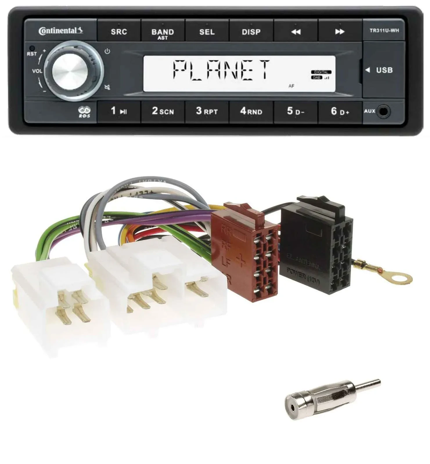 Continental USB MP3 AUX 1DIN Autoradio für Nissan Almera N15 (1995-2000)