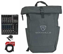 Mackie 802VLZ4 Mixer 8-Channel Compact Analog w/ 3 ONYX Preamps+Backpack+Cable