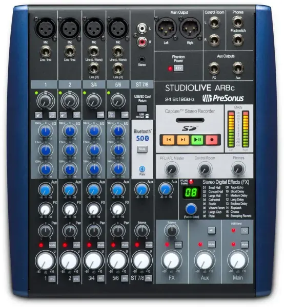 Микшер для стриминга PreSonus StudioLive SLM AR8c