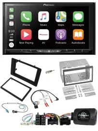 Pioneer 2DIN Lenkrad USB DAB DVD Bluetooth Autoradio für Saab 9-5 2008-2010