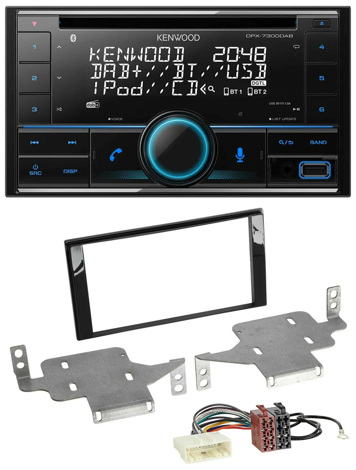 Kenwood CD 2DIN DAB USB MP3 Bluetooth Autoradio für Nissan Juke (ab 2014)