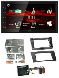 Автомагнитола 2DIN JVC USB Bluetooth MP3 DAB для Mercedes CLS, E‑Class (S211) 2003–2009