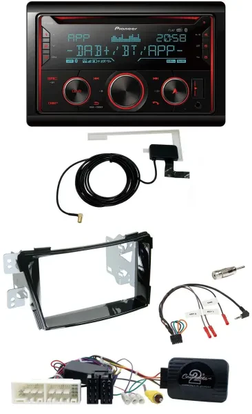Pioneer 2DIN Lenkrad DAB USB CD Bluetooth Autoradio für Hyundai i40 ab 16 VF Kla