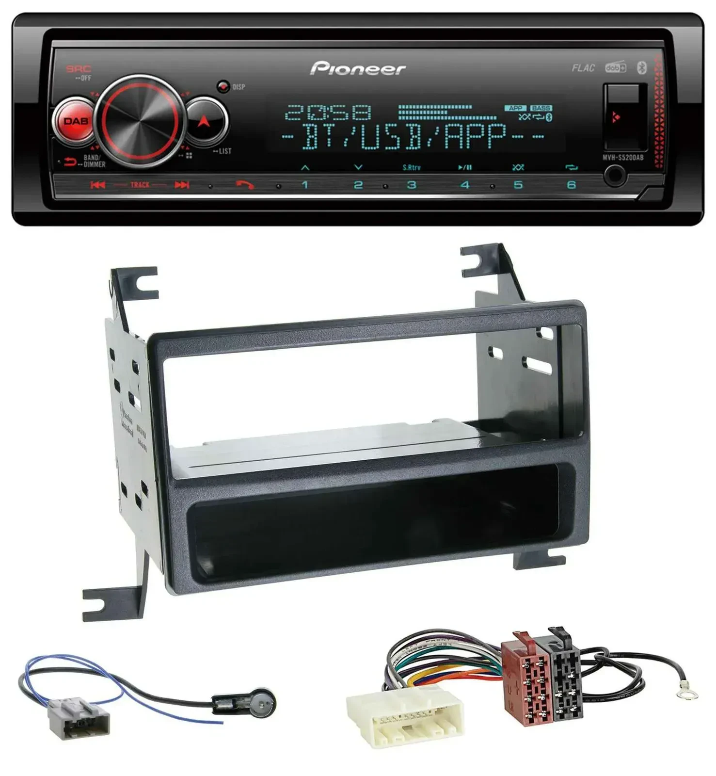 Автомагнитола для Nissan Juke (J15, 2010–2014) Pioneer Bluetooth, USB, MP3, DAB