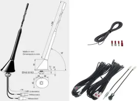 Dietz Antennenset A1 UKW/DAB+ 7,5m Kabel FAKRA/DIN/SMB A1T0L750UNI