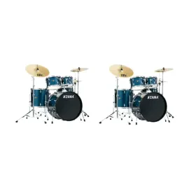 Tama Imperialstar 5-Piece Drum Kit with Meinl HCS Cymbals Hairline Blue Bundle