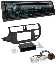 Kenwood Bluetooth USB CD MP3 DAB Autoradio für Kia Rio (UB 2011-2014) schwarz