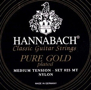 Струны для классической гитары Hannabach 825MT Black PURE Gold