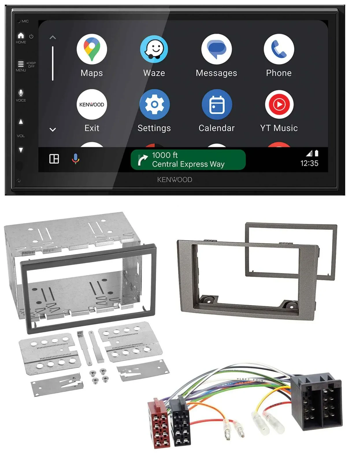 Автомагнитола Kenwood 2 DIN DAB, Bluetooth, USB, MP3 для Iveco Daily 2006–2014 серебристая
