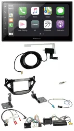 Pioneer USB Lenkrad 2DIN Bluetooth DAB Autoradio für Opel Adam Corsa E 2017-2019