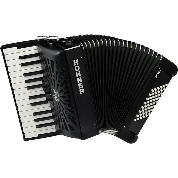 Аккордеон Hohner Bravo II 48 Accordion with Black Bellows Black