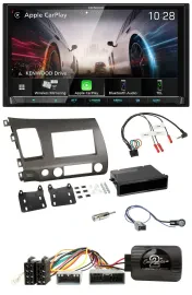 Kenwood Lenkrad 2DIN USB DAB Bluetooth Autoradio für Honda Civic 06-10 Hybrid an