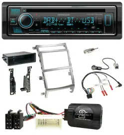 Kenwood Lenkrad Bluetooth DAB USB CD Autoradio für Hyundai IX55 2009-2012 silber