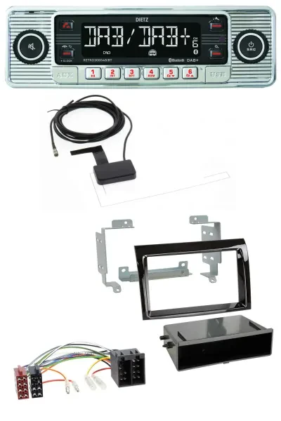 Dietz Bluetooth USB MP3 DAB Autoradio für Fiat Ducato (06-10) - piano